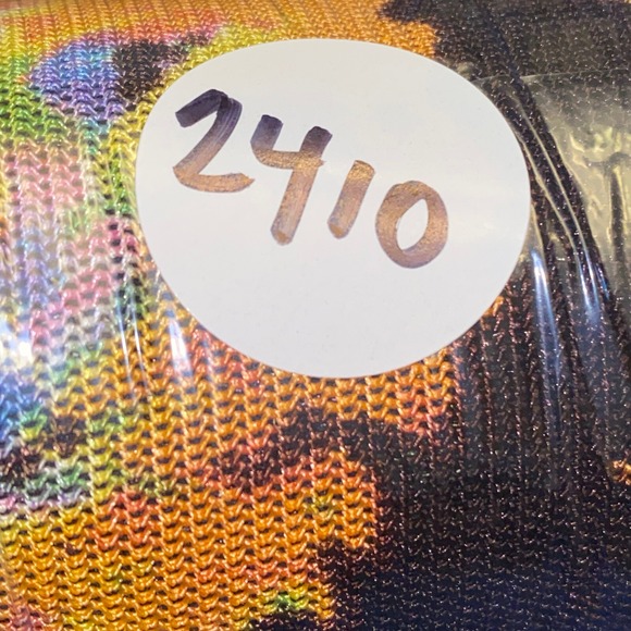 Azi Jeans Top Womens XL Brown Tie Dye 90s Y2K Mesh Beaded Sequin Sheer Grunge XL - Picture 14 of 14